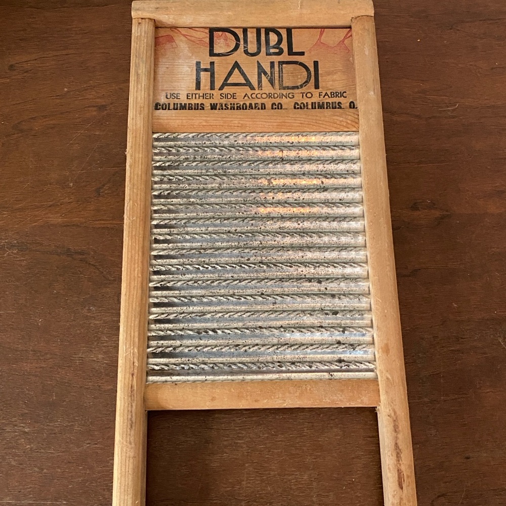 Dubl Handi Vintage Washboard wood and metal antique wash board